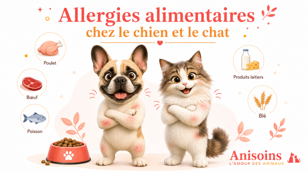 Allergies alimentaires chez le chien et le chat : symptômes, causes et solutions