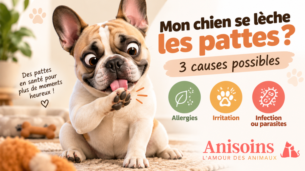 mon chien se lèche les pattes
